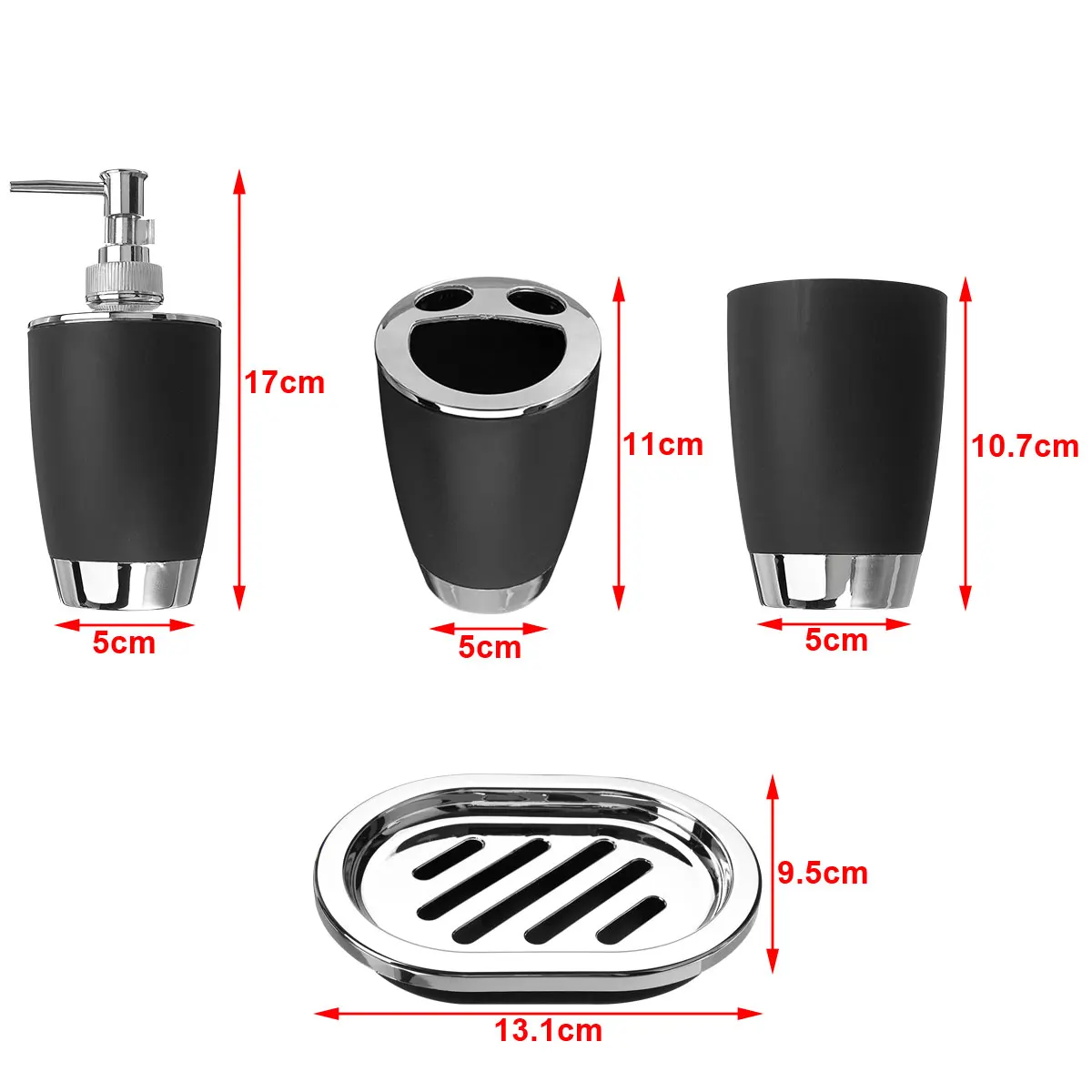 4Pcs/Set 9 Colors Plastic Bathroom Cups Toothbrush Storage Holder Toothpaste Soap Dish Dispenser Bathroom Accessories Organizer