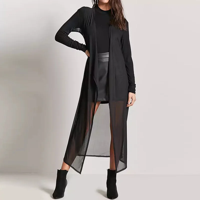 Summer Blouse Women Black White Solid Kimono Beach Shirt Cardigan Tops Shirts Casual Loose Long Blouses Blusa Plus Size S-5XL
