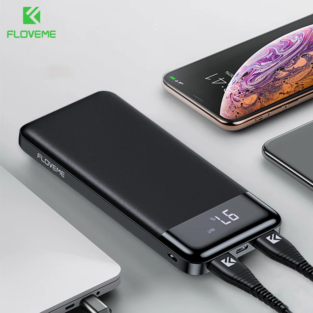 

FLOVEME 10000mAh Power Bank For iPhone For Xiaomi Mi 9 For Huawei Powerbank Portable Mini Dual USB Charging External Battery