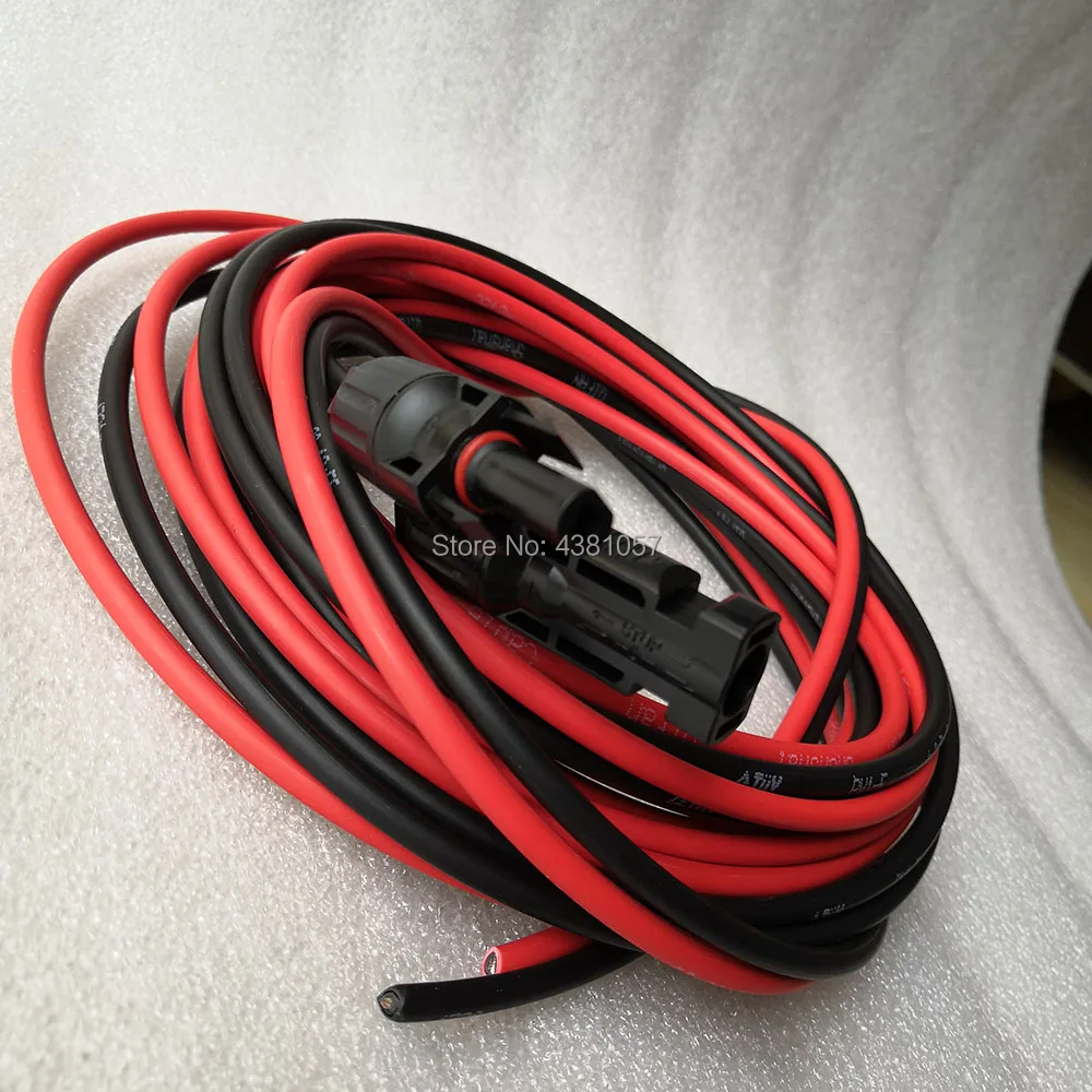 Бесплатная доставка! Солнечный Кабель 6 мм 2/10AWG 1 пара м/2 м/3 м/5 м/10 м солнечный PV