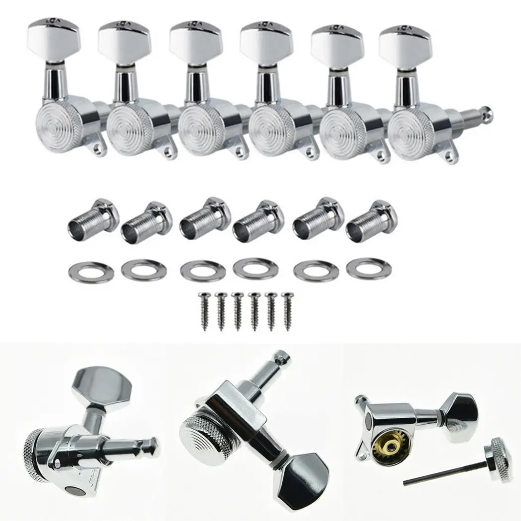 

1 Set Metal Locking Machine Heads Peg Tuning Keys Small Durable long-term application Button for Electric Guitar