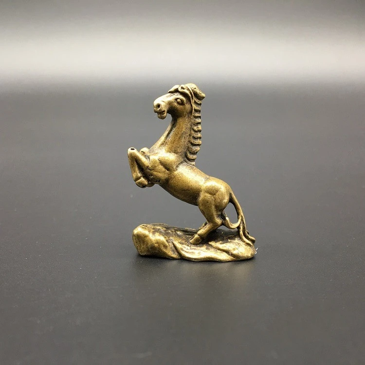 

Collectable Chinese Brass Carved Animal Zodiac Lovely Horse Exquisite Small Statues
