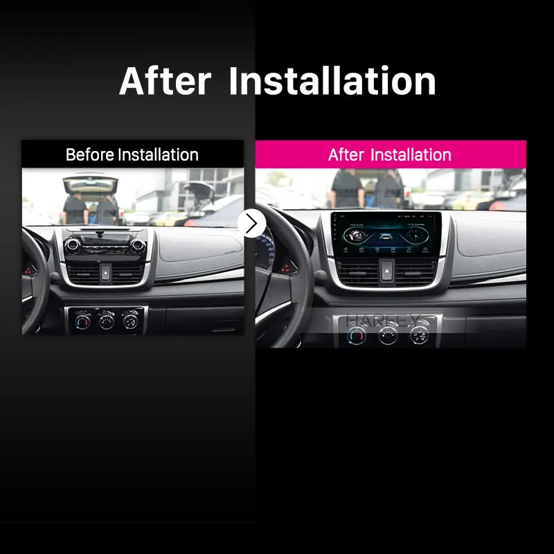 Sale Harfey Bluetooth Radio Android 8.1 9" for Toyota YARiS L 2017 with GPS AUX USB FM support DVR Backup Camera TPMS OBD Carplay 3G 4 Sale Harfey Bluetooth Radio Android 8.1 9" for Toyota YARiS L 2017 with GPS AUX USB FM support DVR Backup Camera TPMS OBD Carplay 3G 4