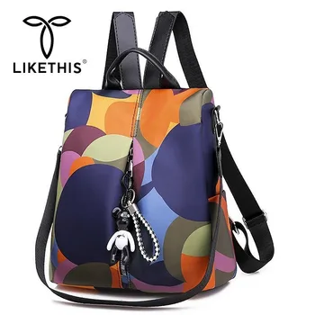 

LIKETHIS 2019 Backpack Teenage Shoulder Bag Mochila Feminina Colourful Women Backpacks Mochilas Casual Bagpack Female Sac A Do