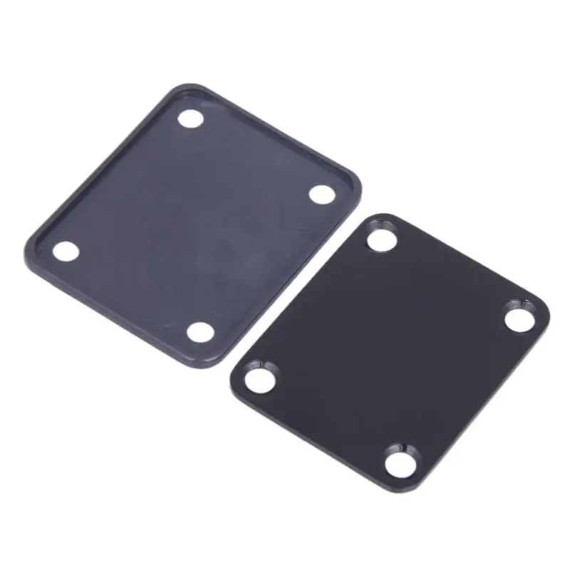 

High Quality Chrome Guitar Neck Plate With One Rubbermat Four Mounting Screws for Electric Guitar Musical Stringed Instrument
