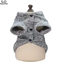 Верхняя одежда; зимняя одежда с принтом; мягкий собачий одежда в стиле кэжуал; теплая рубашка; Осенняя Повседневная Очаровательная одежда из плотного хлопка с воротником