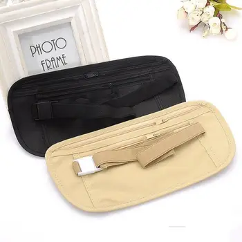 

Travel Money Passport ID card Waist Security Hidden Belt Holder Bag 13 x 26cm Security Wallet Black Khaki