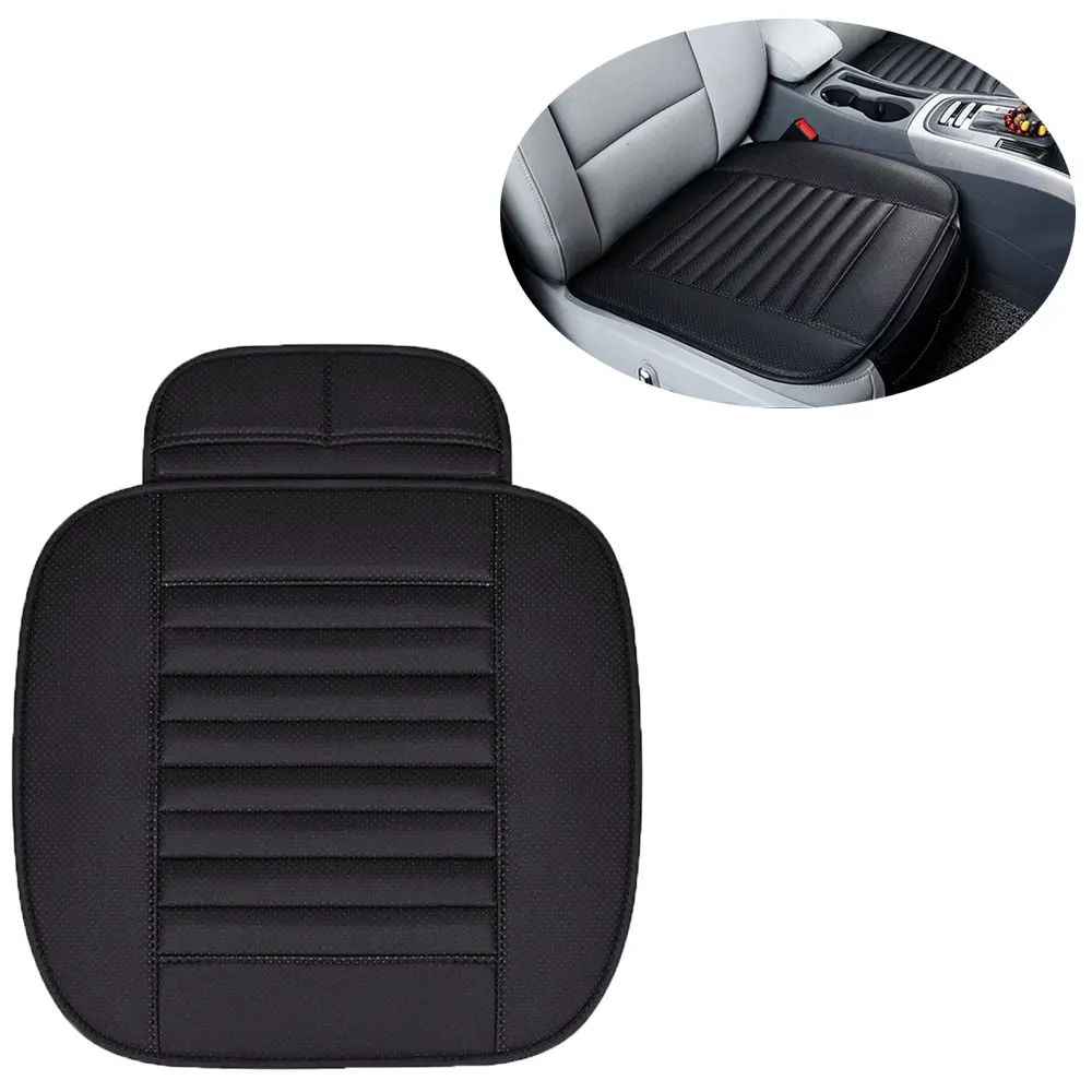 Universal Auto Seat Cover Cushion with PU Leather Bamboo Charcoal