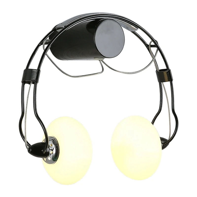 

American Country Creative Iron Led Wall Lamp,Retro Bedroom Bedside Aisle Cartoon Headset Wall Light For Children Room Luminair
