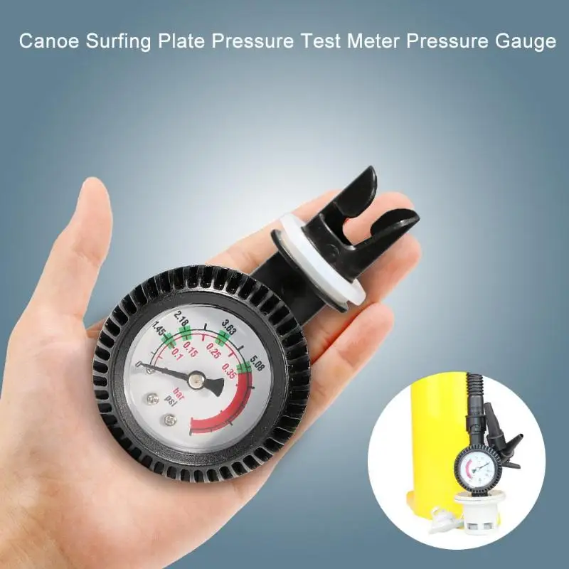 

Air Pressure Gauge 5 PSI Thermometer Connector for Inflatable Boat Kayak Barometers Tester air pressure instrument