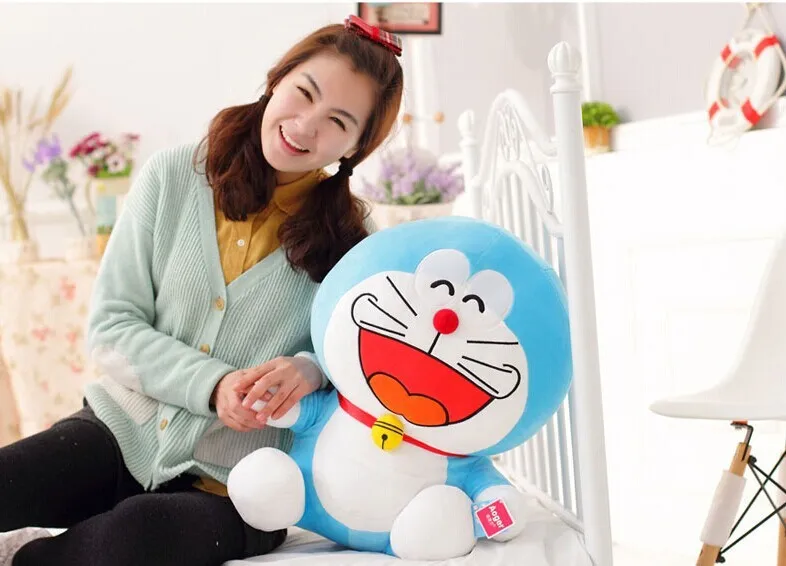 50 см смеяться сердечный выражение смех Doraemon Плюшевые игрушки Мягкая кукла подушка Рождество подарок w5793