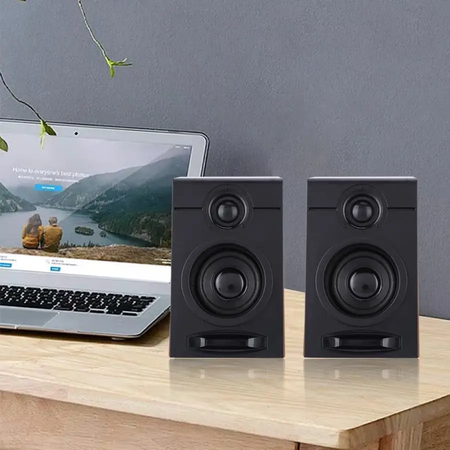 

Paird 3in Heavy Bass Computer Speakers HiFi Sound Computer Subwoofer with Non-slip Mat Computer Speakers