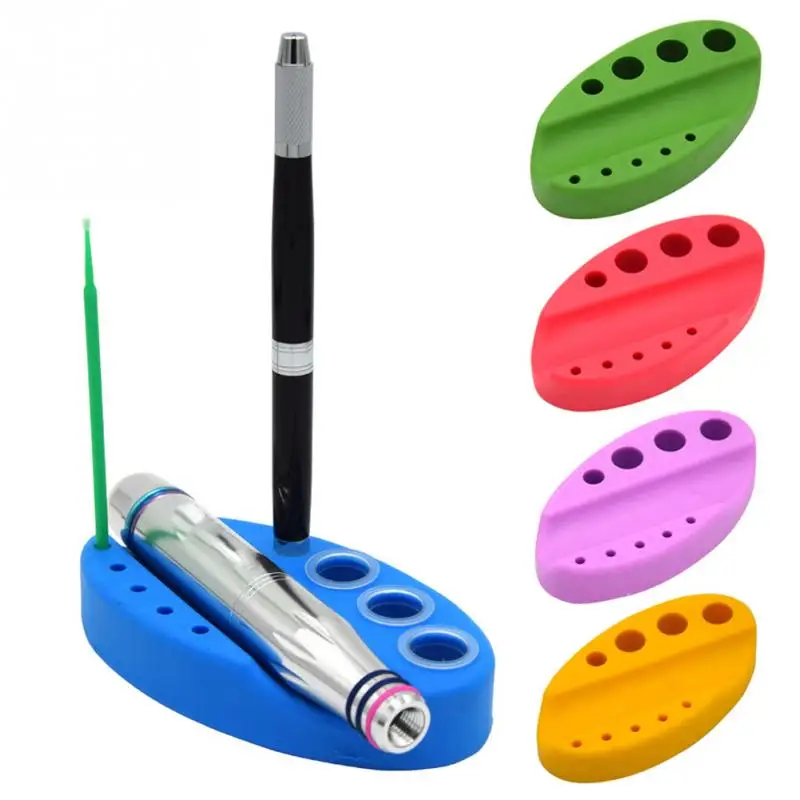 

New Oval Silicone Tattoo Tool Pen Holder Stand For Microblading Pigment Ink Cup Machine Permanent Makeup Tattoo Accessories