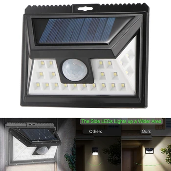 

IP65 Waterproof 24LED Solar Led Light Outdoor 3 Optional Modes Motion Sensor Light Security Lights For Yard Garage Deck Porch