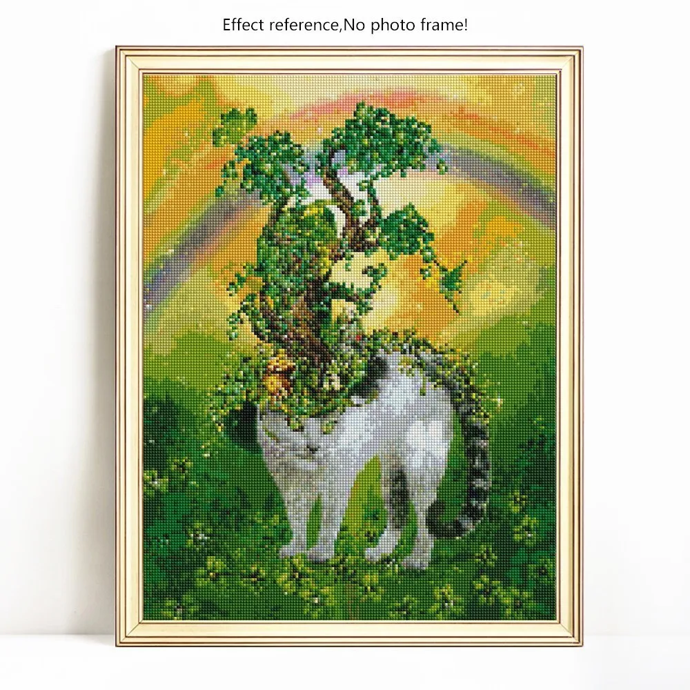 EverShine Full Square/round Diamond Painting Cat Picture Of Rhinestones Embroidery Display Animals Home Decoration|Алмазная мозаика| |
