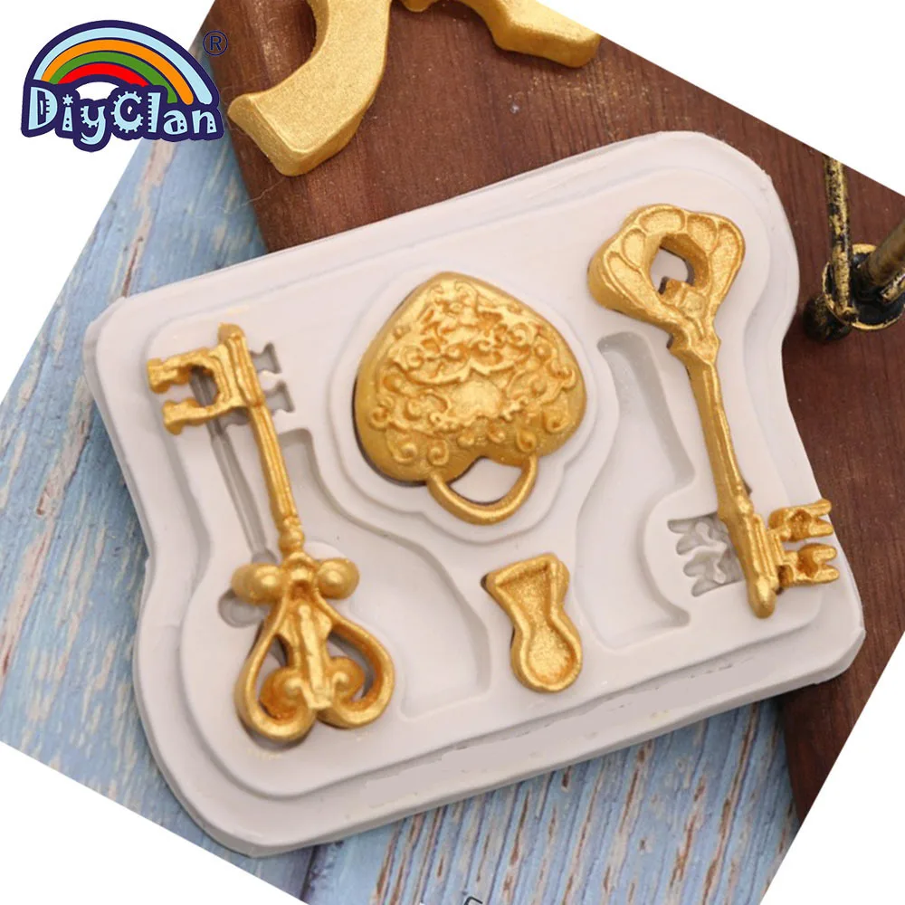 

Key Shape Silicone Chocolate Mold For Cake Decorating Keys Fondant Mould Baking Tools Resin Form Kitchen Cake Tools Bakeware