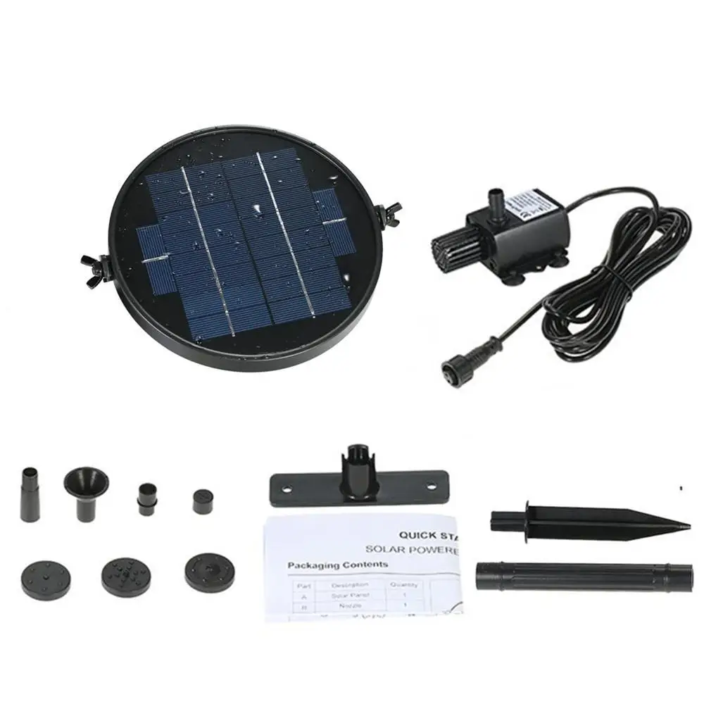 Adeeing новый открытый солнечный фонтан Солнечный водяной насос комплект 9V 3W 2W