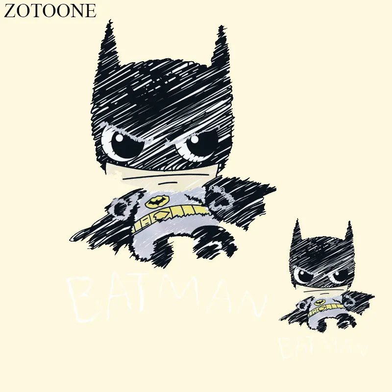 

ZOTOONE Batman Iron On Transfer Patches Stickers Applique Embroidery Patch Badge Hot Heat Vinyl Thermal Transfers T Shirt D