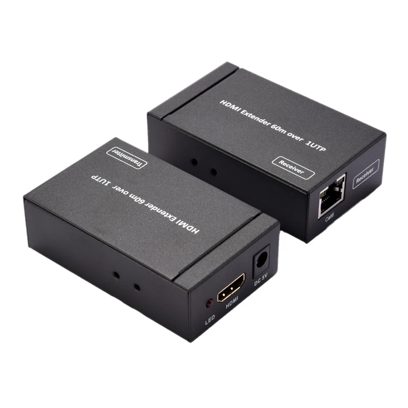 Горячие TTKK Hdmi Extender, Hdmi к Rj45 60 метров Hdmi Extender (Eu)