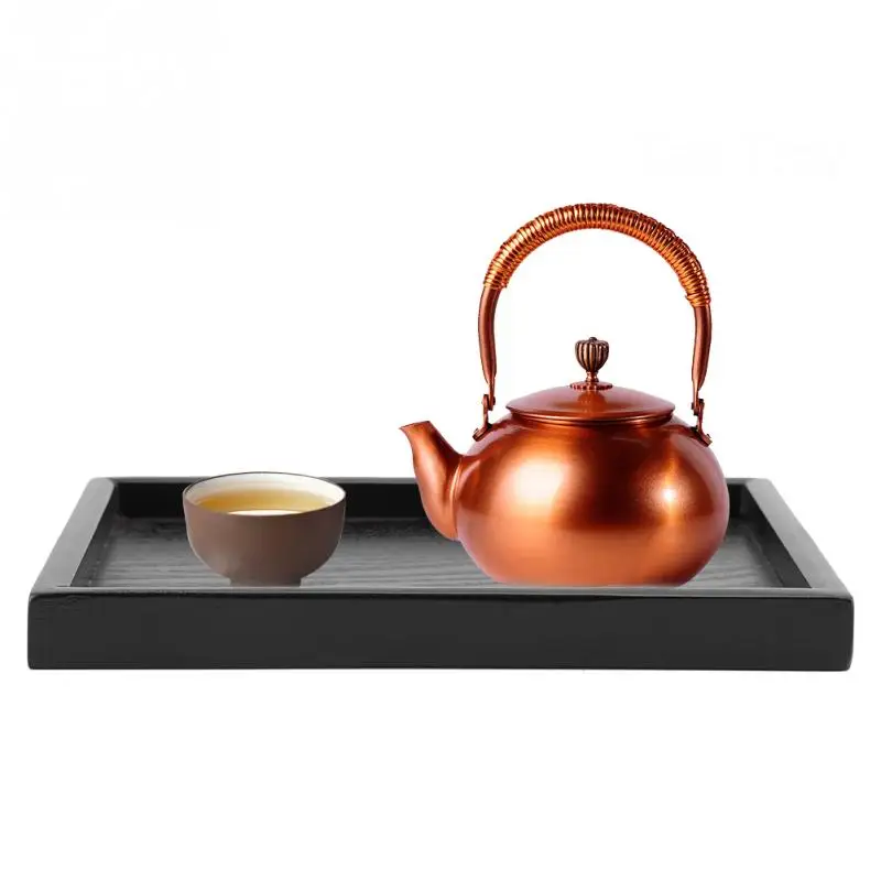 Чай лоток прямоугольник Форма твердой древесины Чай закуска для кофе-брейка Еда еды поднос пластины подносы для ресторанов китайский поднос для подачи чая набор