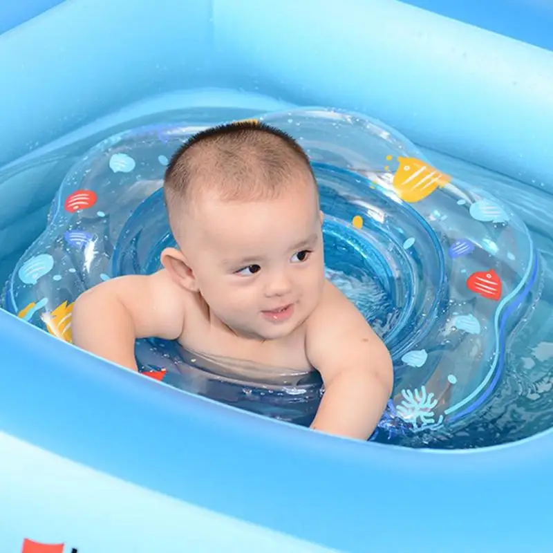 Мультфильм двойная ручка безопасное детское кресло поплавок плавание безопасное детское кресло поплавок надувной круг для плавания младенческой малыш ming бассейн кольцо