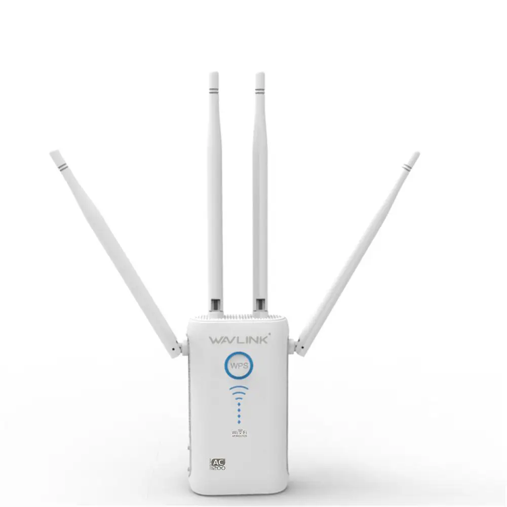 

AC1200 11ac Gigabit AP Router WiFi Range Extender 1200Mbps Booster Signal Repeater with 4 External Antennas Eliminate Amplifier
