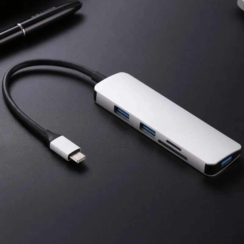 Usb type-C концентратор type-C на 3 порта USB 3,0 SD/TF кард-ридер Кабель-адаптер