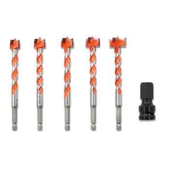 

Woodworking Hole Opener Long Thread Drill Bit Wind Batch Hex Handle Long Wooden Door Lock Plastic Punch Tool