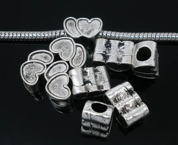 20 шт Валентина сердце бусины подходят шарм браслеты 12x7 мм (B05347)|bracelet belt|bracelet