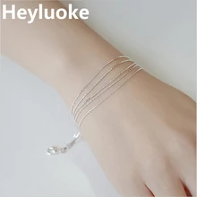 Erkek Bileklik стиль 925 тисненый покрытый браслет круг пять слоев цепи и звено для женщин Свадебная вечеринка Ювелирные изделия Подарки