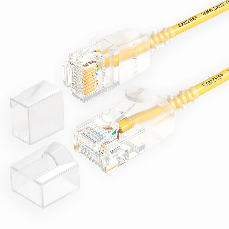 Сетевой кабель локальной сети 0 5 ~ м 10 Гбит/с сверхтонкий желтый Ethernet патч CAT6A