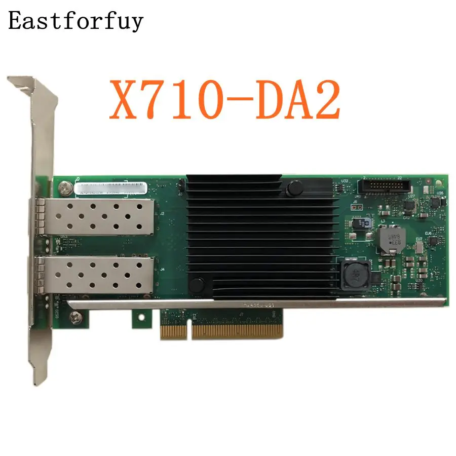 Eastforfuy Intel X710-DA2 чипсет PCIe x8 двойной медный оптический интерфейс 10 Гбит/с порт Ethernet Сетевая карта