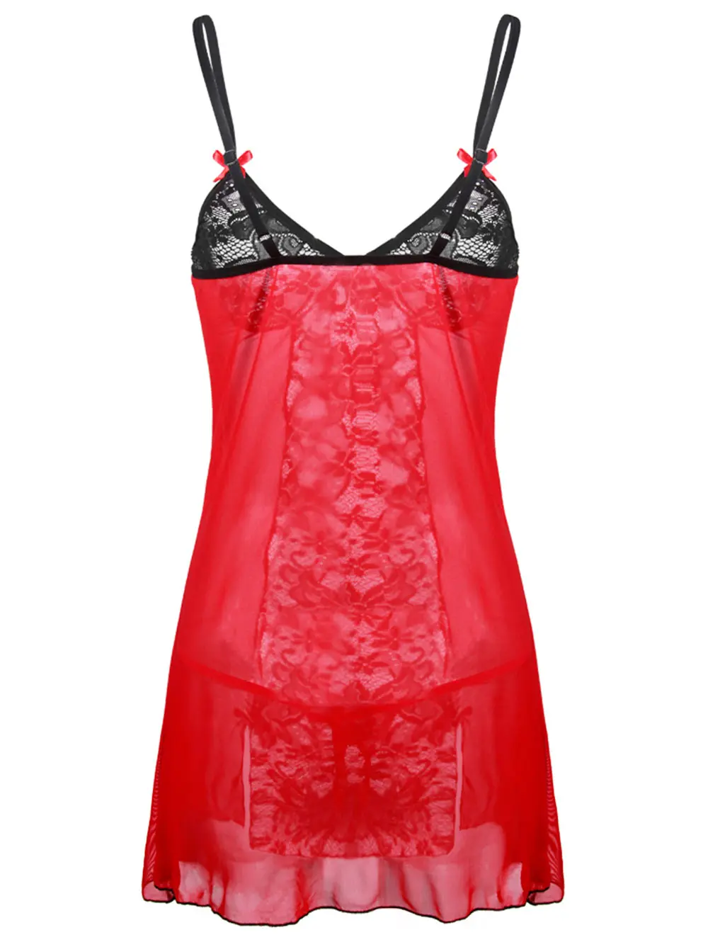 Wipalo сексуальный прозрачный плюс Размер 6XL кружевной бант деталь Babydoll