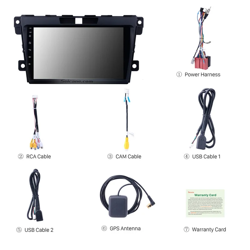 Автомагнитола Seicane 2Din с GPS Навигатором 9 дюймов мультимедийный плеер Android 0 2007 2009 2010