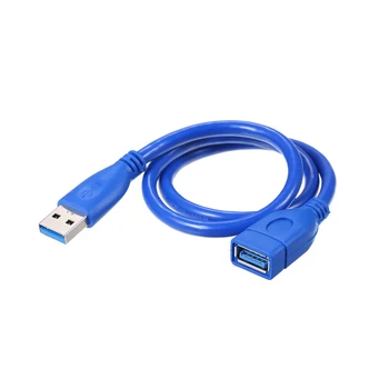 

USB Extension Cable Wire Male to Female Extender for Smart TV One SSD Data Sync USB3.0 Super Speed 50cm(Blue)