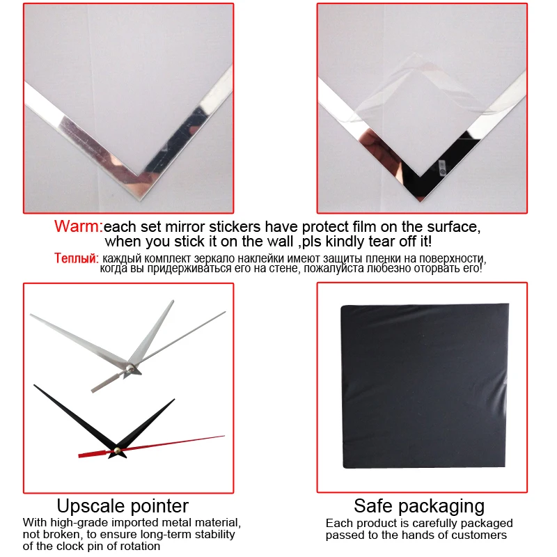 Новые Настенные часы Reloj De Pared Angel звёзды роскошный зеркальный номер Watche Декор 3d на