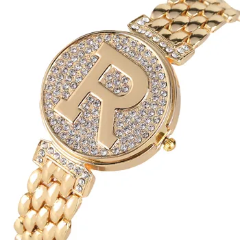

Diamond-encrusted Flip Cover Watches for Women Creative Elegant Quartz Watch Movement Premium Alloy Band with Hook Buck Watches