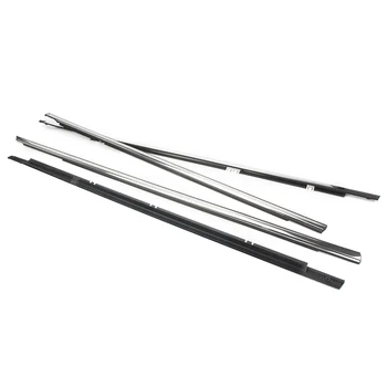 

Car Door Window Belt Seal Weatherstrips Moulding Trims For Honda Accord 2008 2009 2010 2011 2012 Wind Rain Deflector Chrome 4PCS