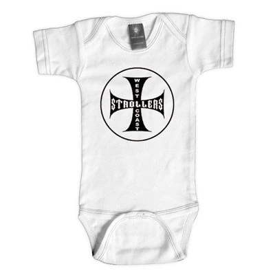 Rebel Ink Baby 339W612 Детские коляски западного побережья 6 12 месяцев белая цельная майка|