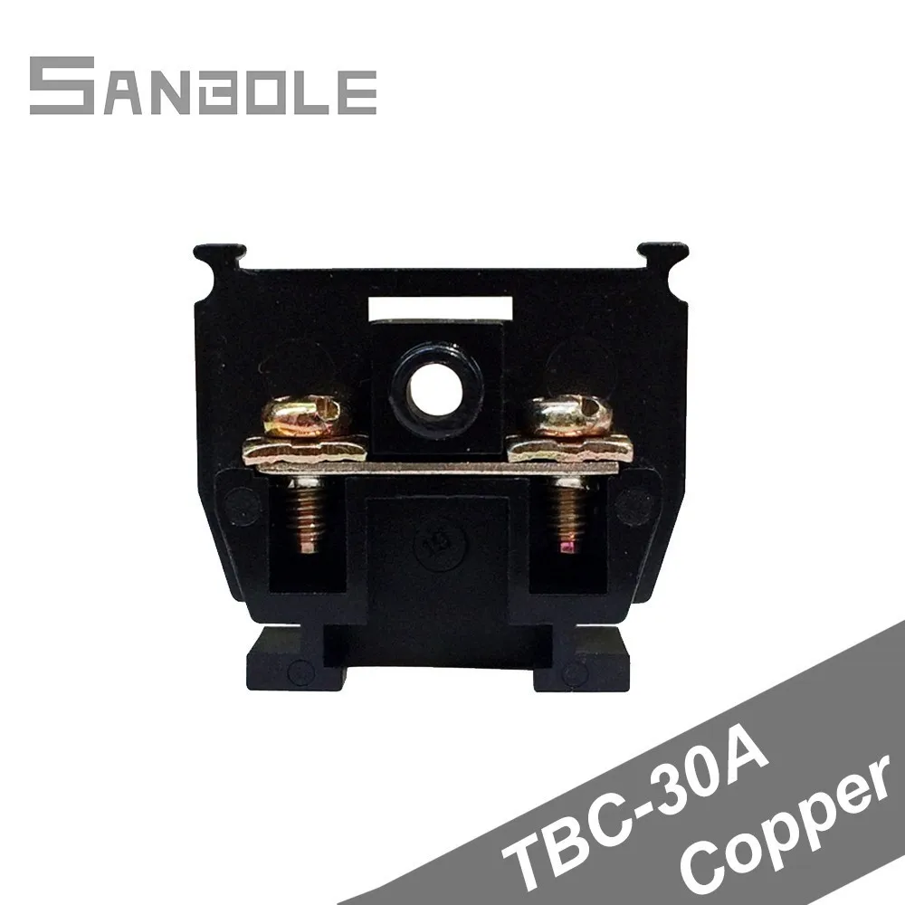 

Terminal block Black TBC-30A Group Type 30A/600V Connection with screws Row Connector Plate Terminal Copper (20PCS)