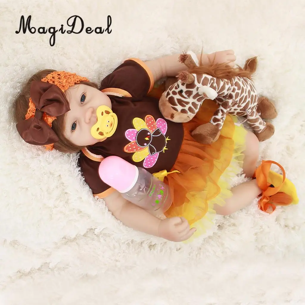 

54cm Soft Silicone Handcraft Newborn Baby Dolls Realistic Looking Dolls Toddler Kids Gifts