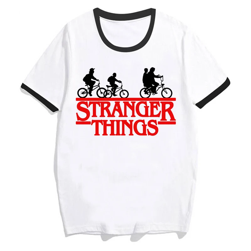 

stranger things Fashion Brand Streetwear Male T-shirts Print White T Shirt Fitness Graphic tshirt men MR157