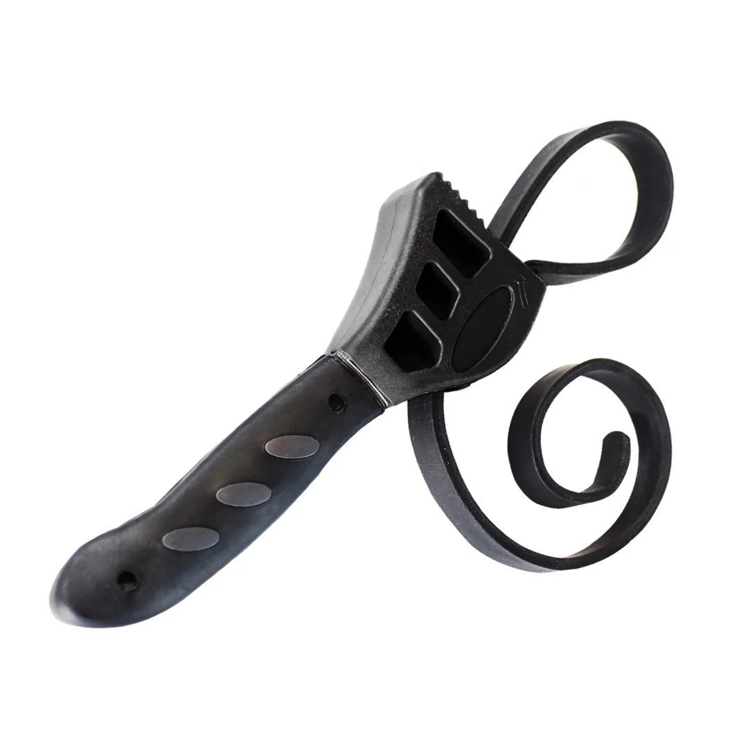 

500mm Black Strap Wrench Clench Grip Jar Opener Pipe Wrench Oil filter Jar Lids