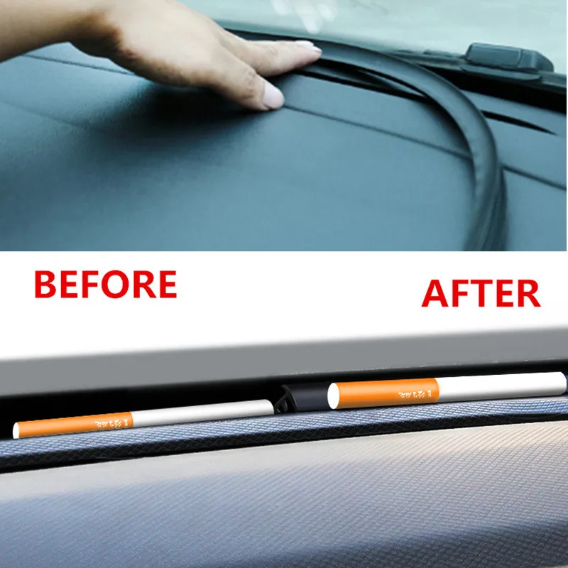 1.6M U Type Car Rubber Sound Seal Strip Auto Windshield Edges Gap Sealing Strips