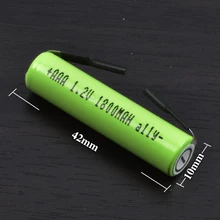 Замена лезвия бритвы Аккумулятор для Philips PQ193 PQ226 PQ211 PQ219 S118 PQ228 PQ218 HQ852 лезвия бритвы батареи 1,2 V 42 мм x 10 мм