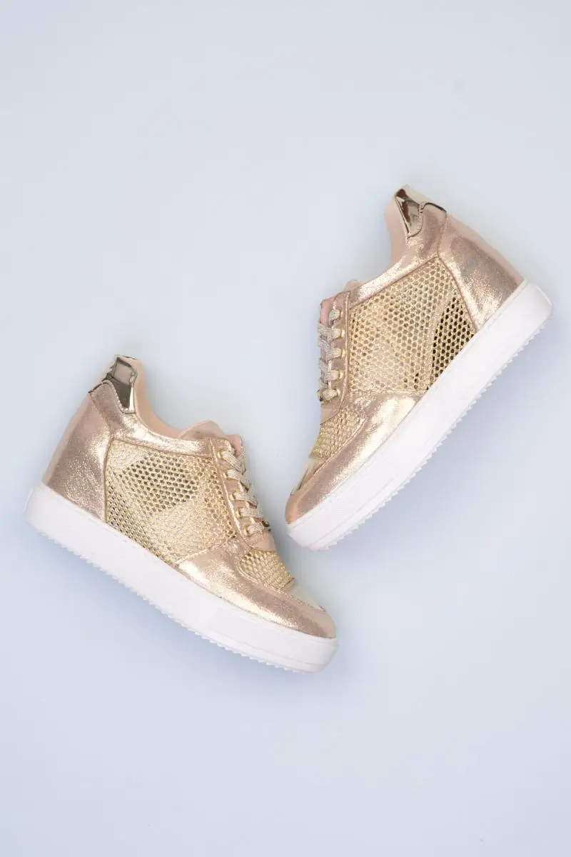 

Bambi Gold Women 'S Wedges Shoes F0325003036