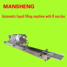 Автоматическая машина для наполнения жидкостей с 8 насадками Парфюмерное масло для розлива вина для бутылок