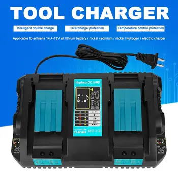 

Double Li-ion Battery 72W Fast Charger For Makita Double Charge 14.4-18V Tool Lithium Battery DC18RC BL1860 BL1845 1815 Charger