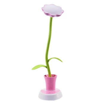 

Kids Lamp LED Desk Lamp Press Control Dimming Light Flexible USB Rechargeable Studying Lamps with Pencil Holder Sun Flower