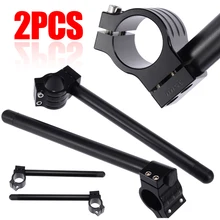 Универсальный 1 Пара мотоциклетный руль гоночный Регулируемый CNC 35 мм зажим на Ons вилка РУЧКА баров Кафе Racer Moto